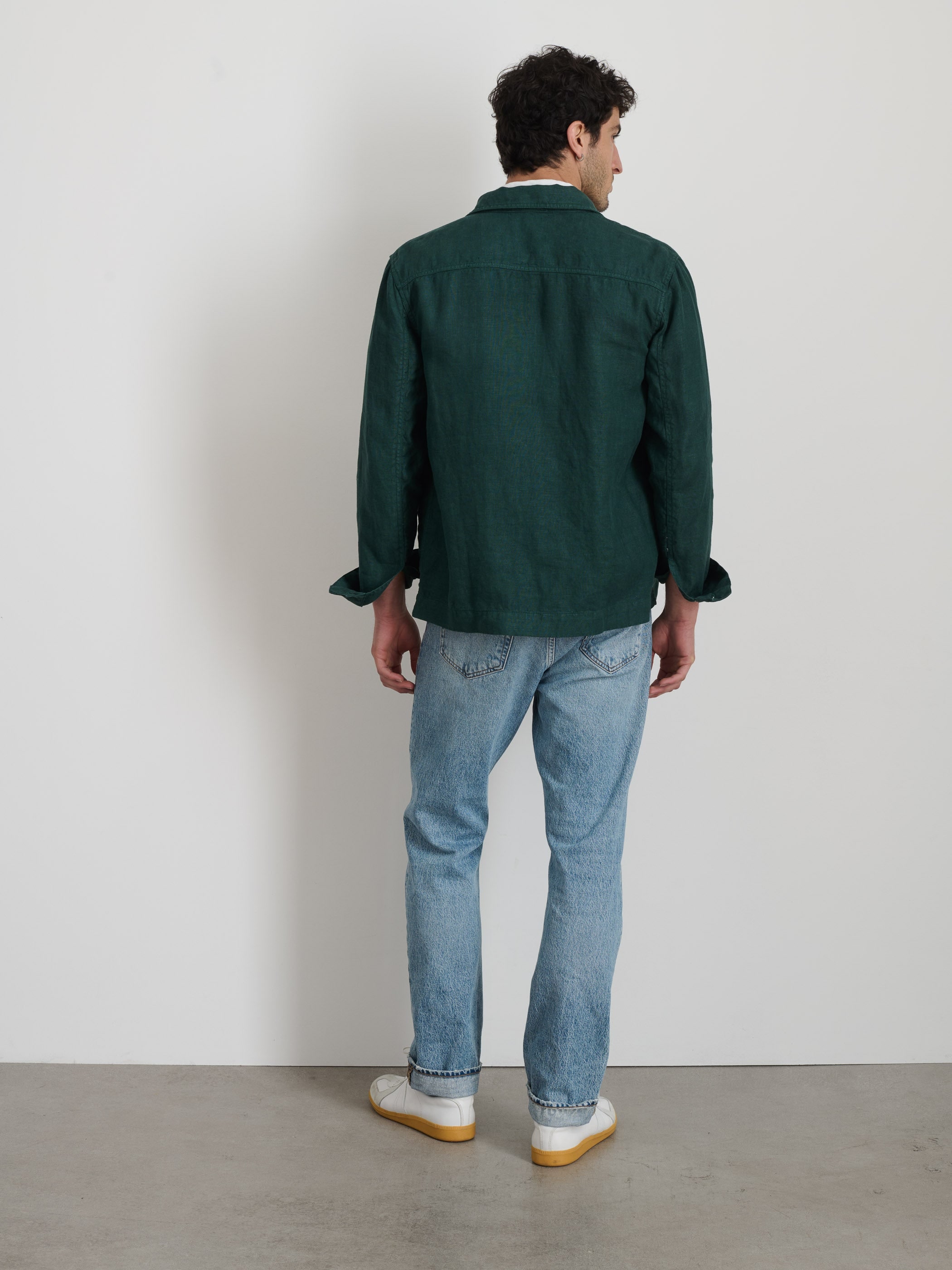 Alex Mill — Garment Dyed Work Jacket in Linen — view 4