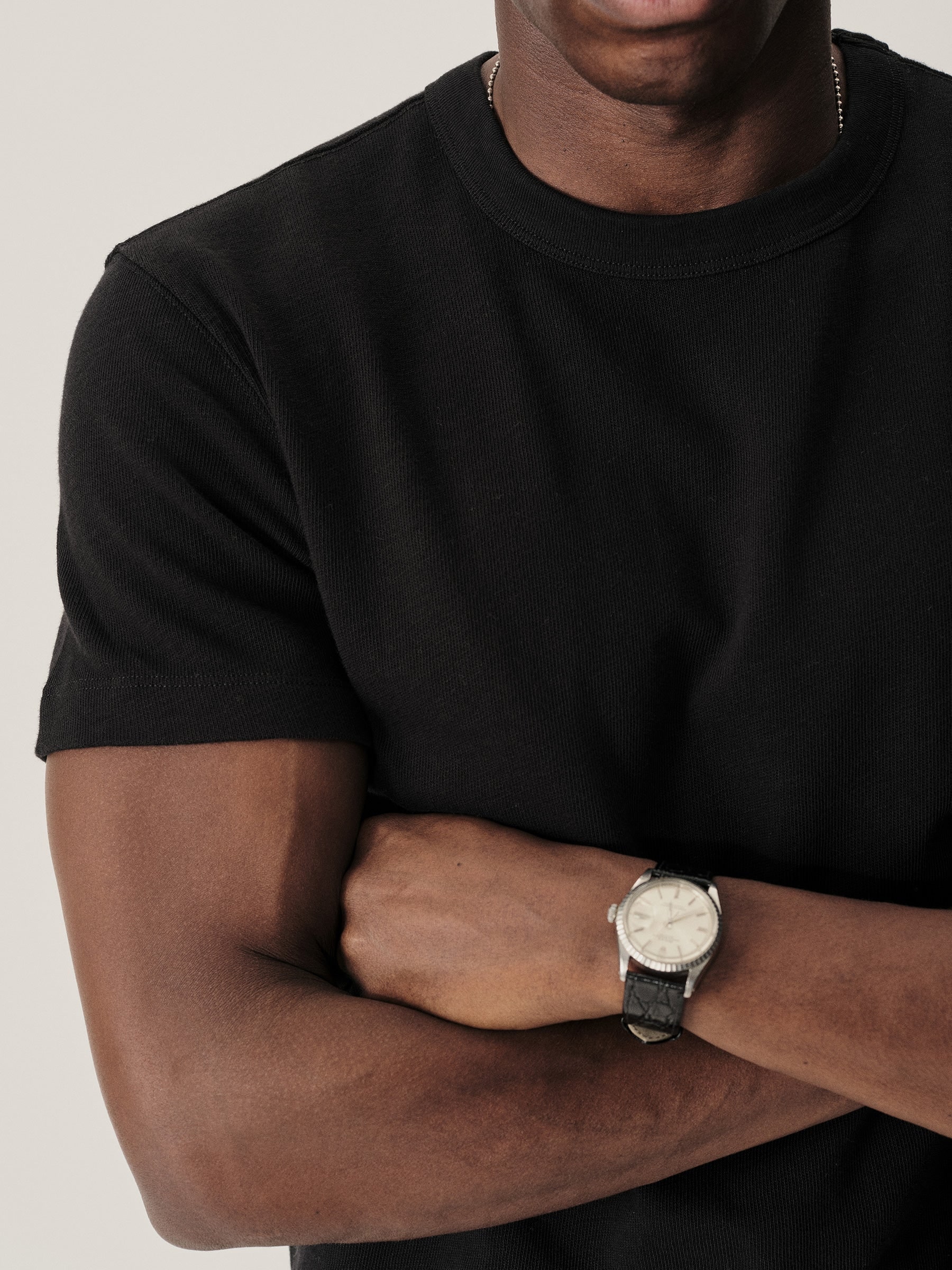 Buck Mason — Black Field-Spec Cotton Heavy Tee — view 3