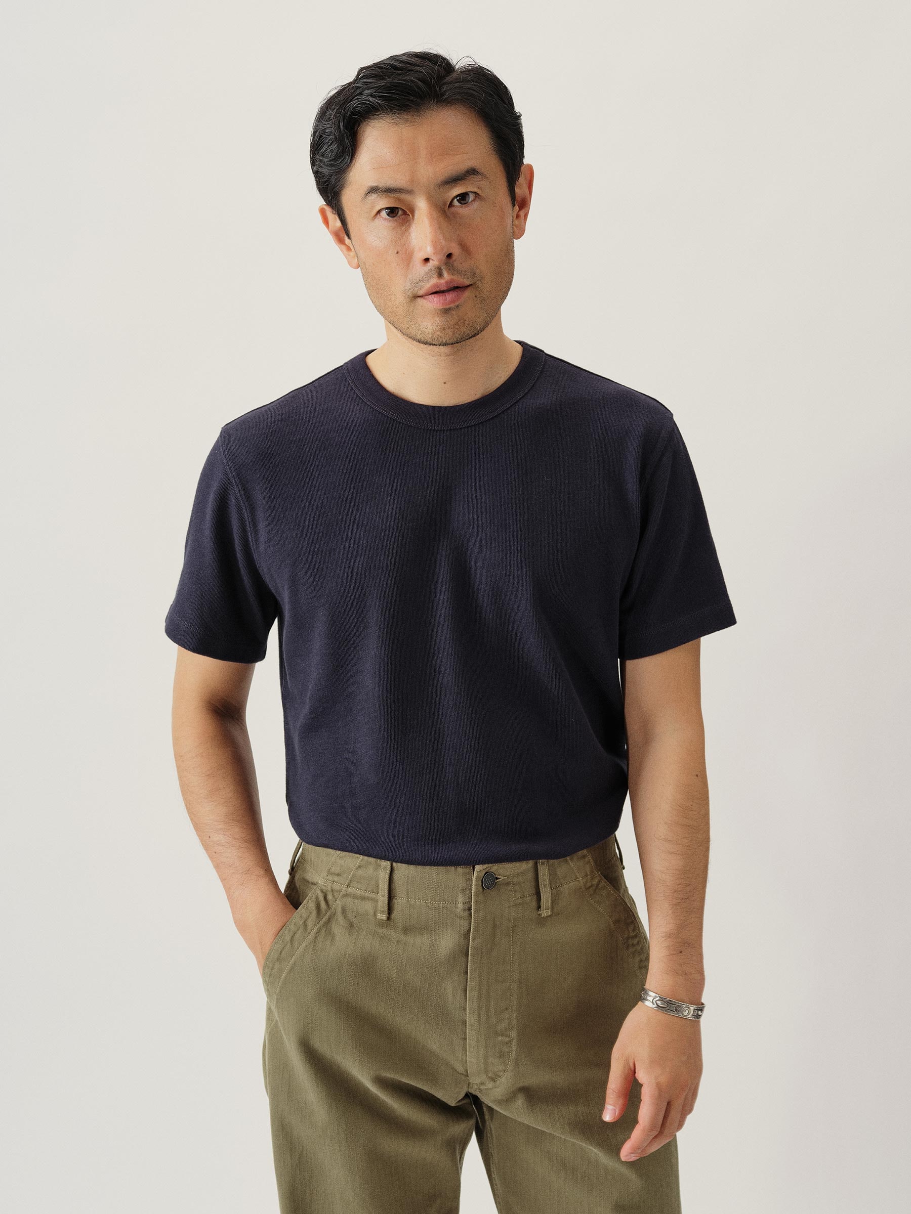 Buck Mason — Dress Navy Field-Spec Heavy Tee — view 2