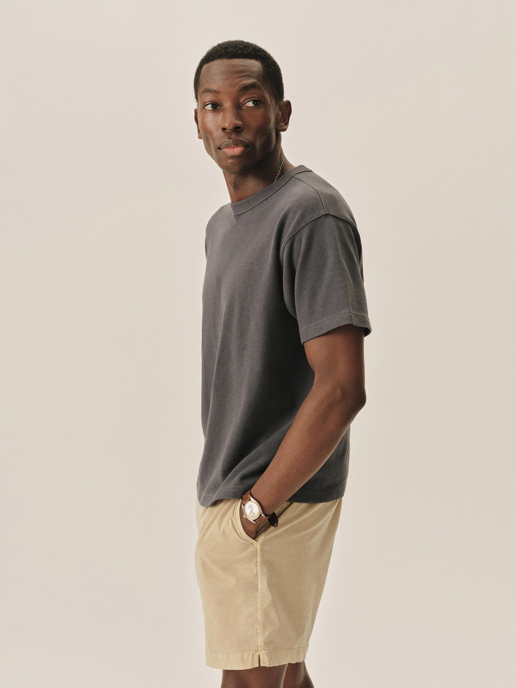 Buck Mason — Pacific Dusk Field-Spec Cotton Heavy Tee — view 2