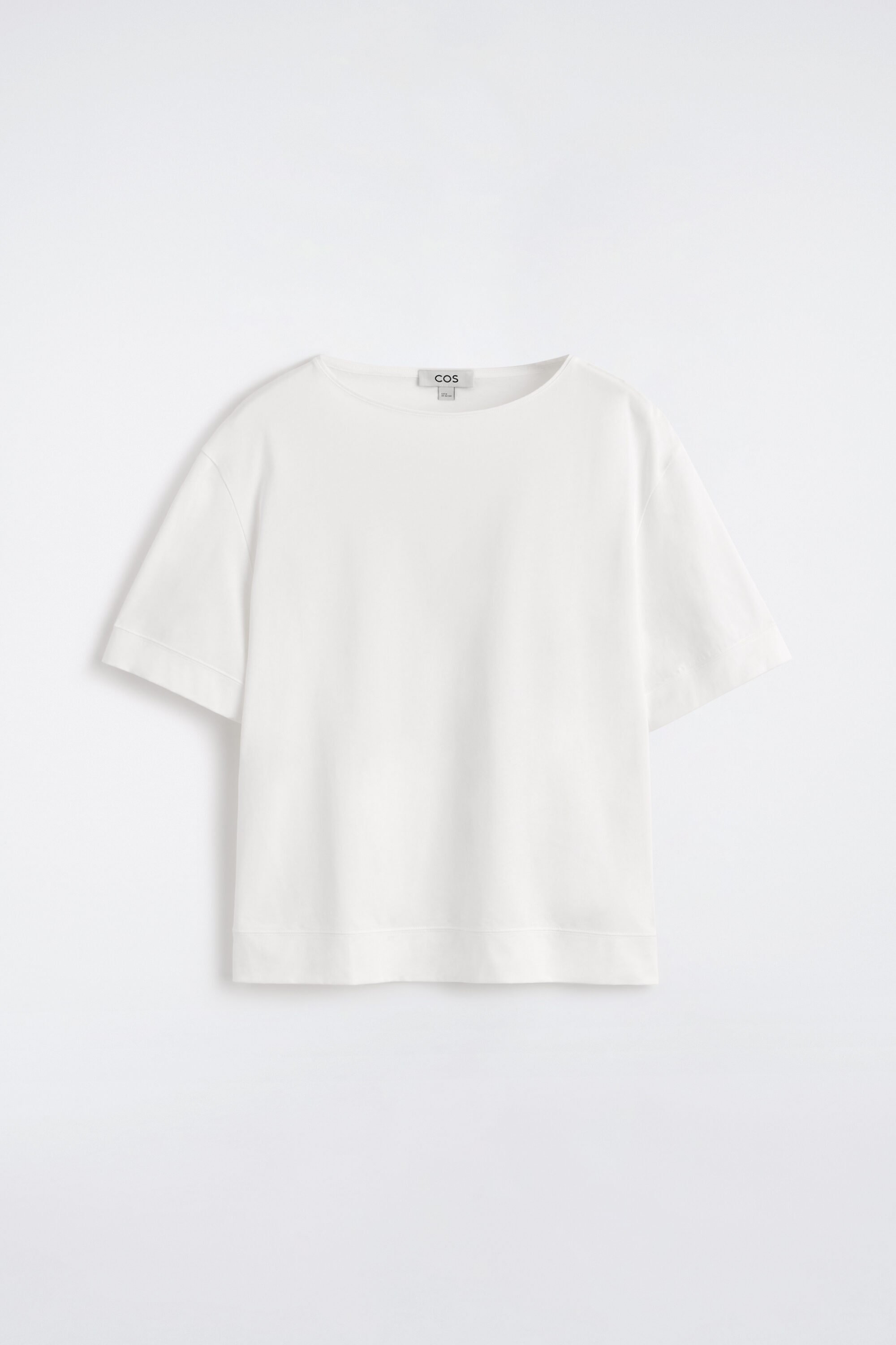 COS — Boat-Neck Cotton T-Shirt — view 6
