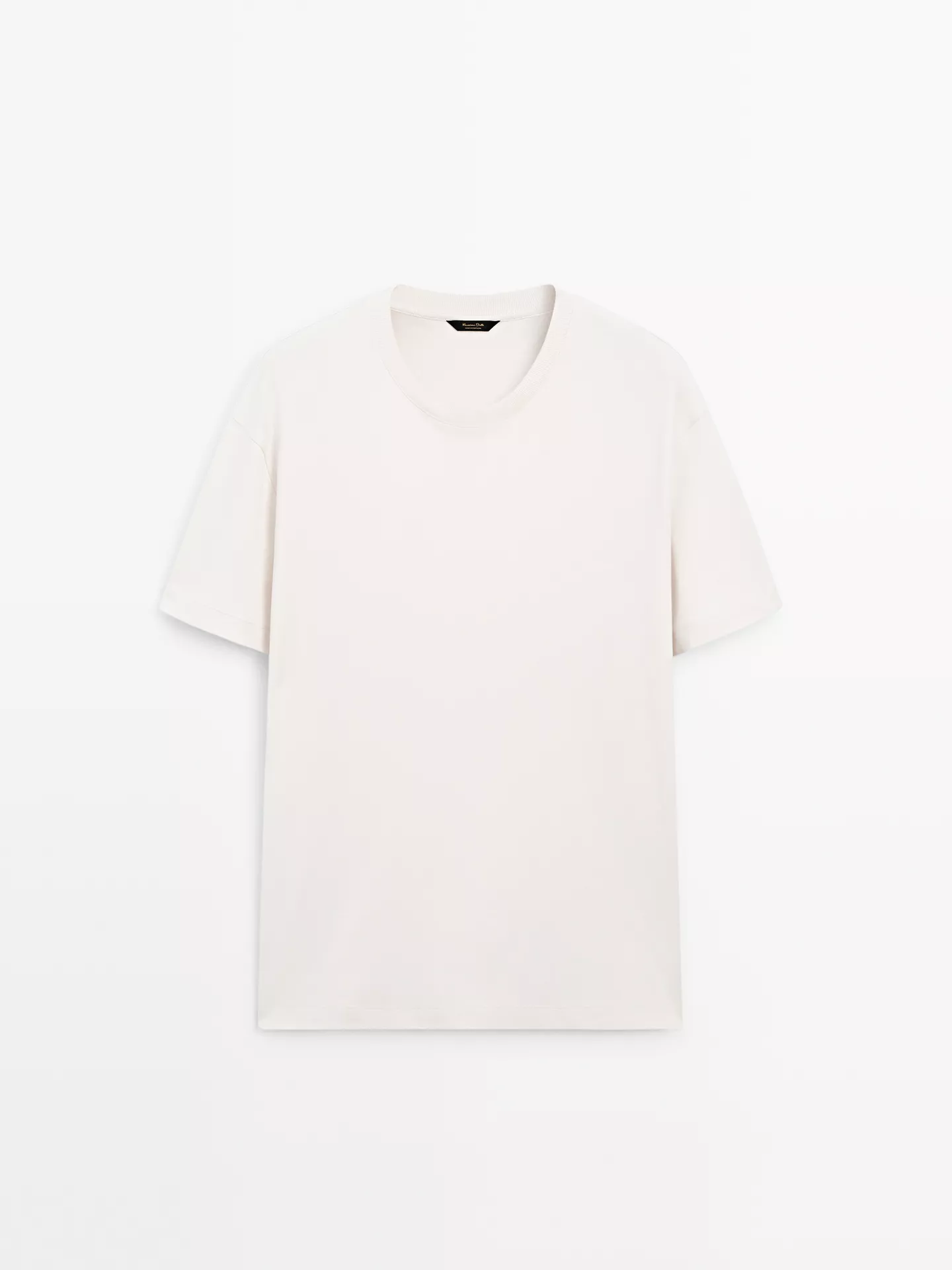 Massimo Dutti — 100% Cotton Short-Sleeve T-Shirt — view 3