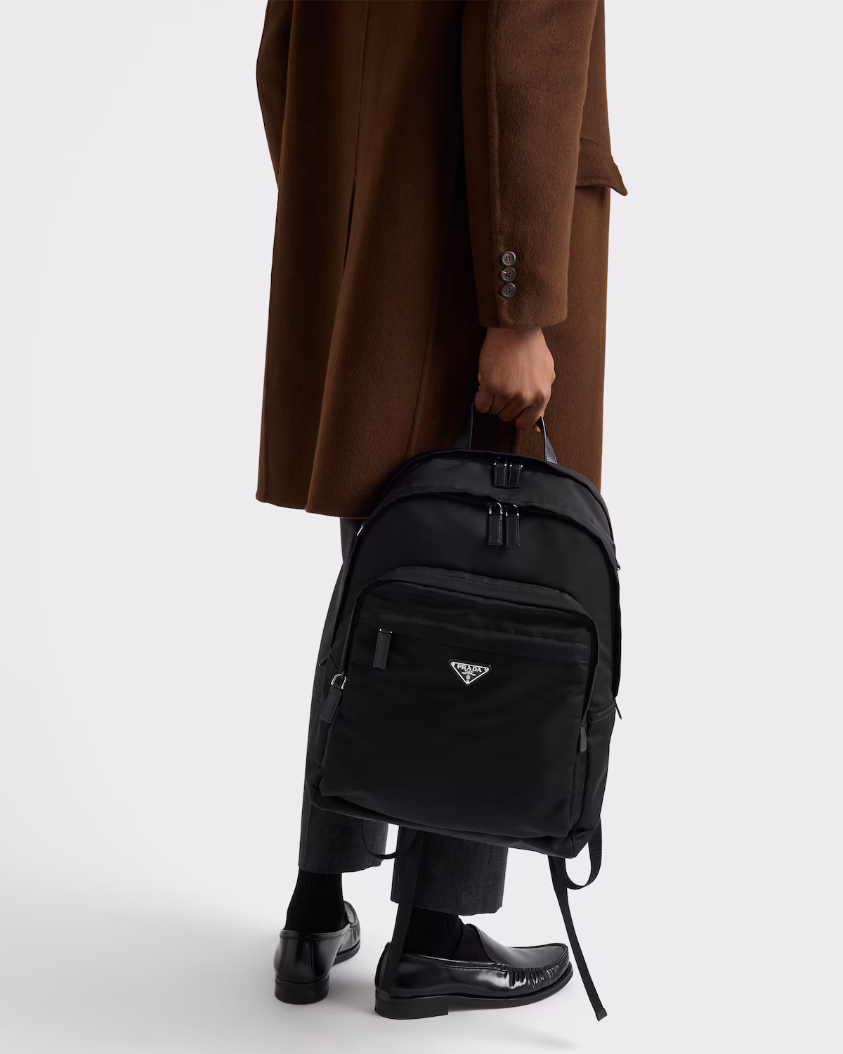 Prada — Re-Nylon and Saffiano Leather Backpack — view 2