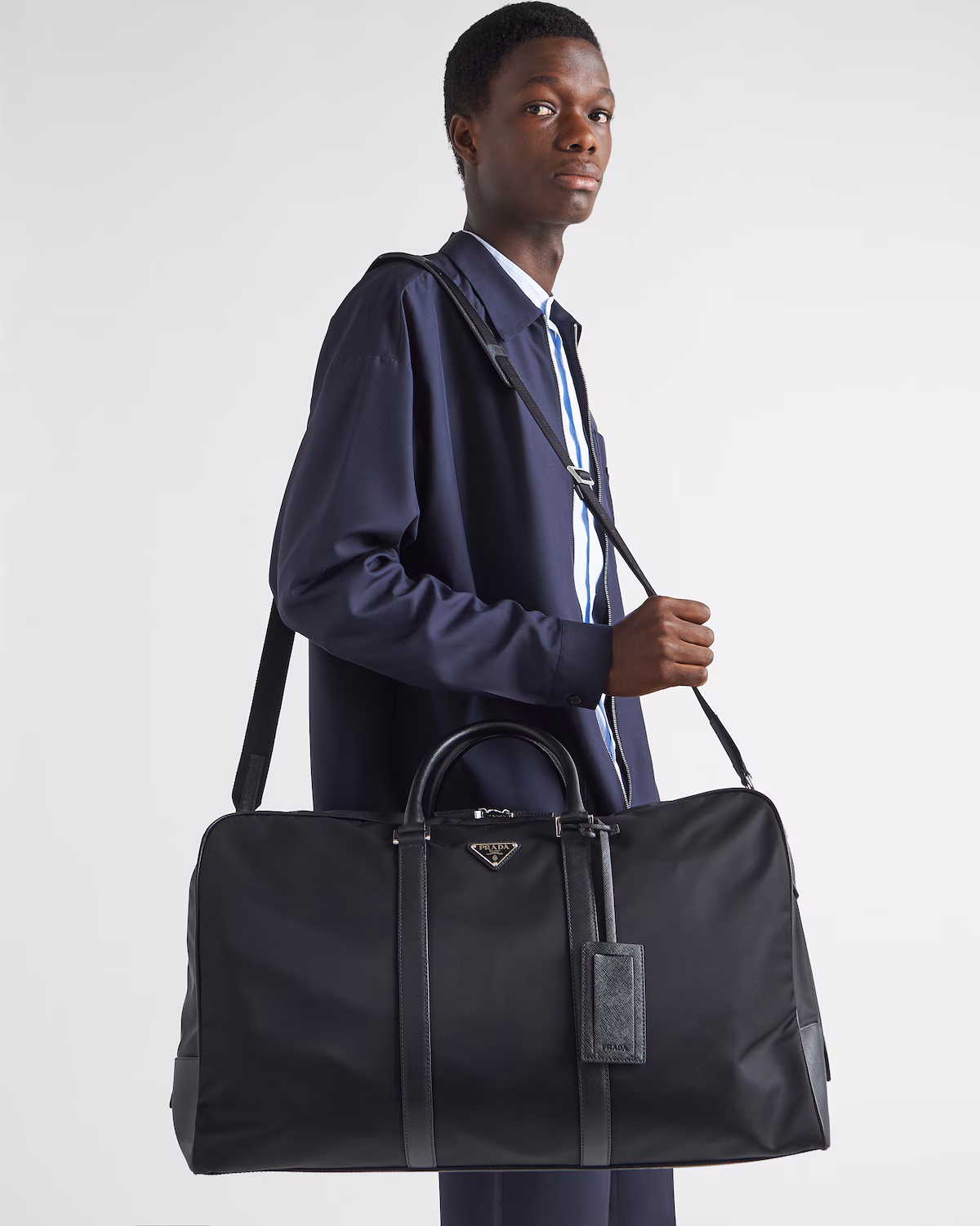 Prada — Re-Nylon and Saffiano Leather Duffle — view 4